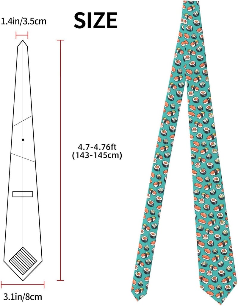 Yilad Tie for Men and Boy Novelty Fun Full Print Men's Necktie Skinny Fashion Narrow Wide - Image 2